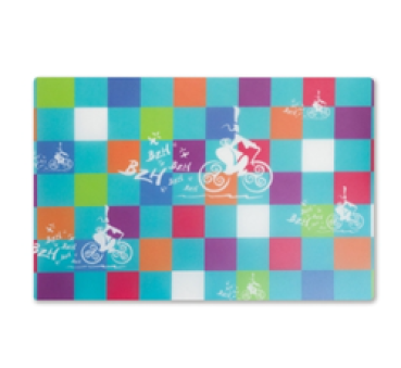 Detailaufnahme des bunten bretonischen Musters vom Bigoudene Untersetzer